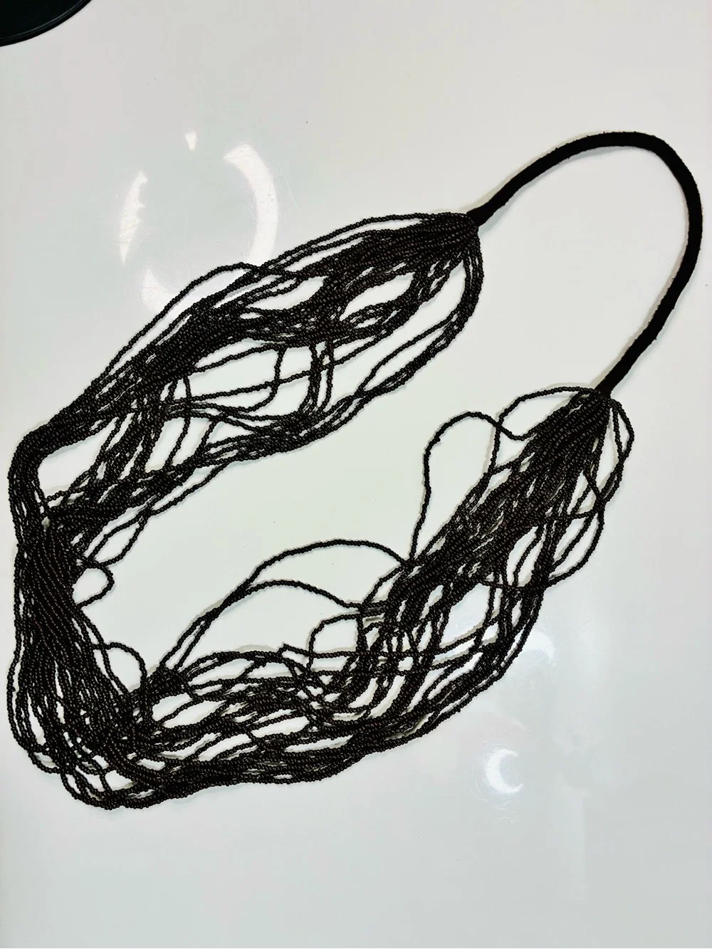Brown Multi-Strand Beaded Necklace - Contemporary Women’s Jewelry